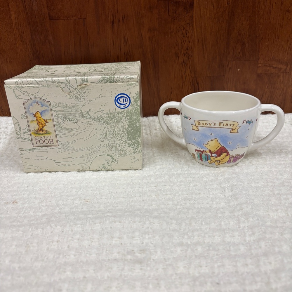 Disney Classic Pooh Baby's First Mug - White and Yellow